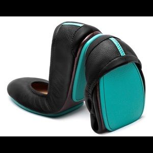 Tieks matte black flats